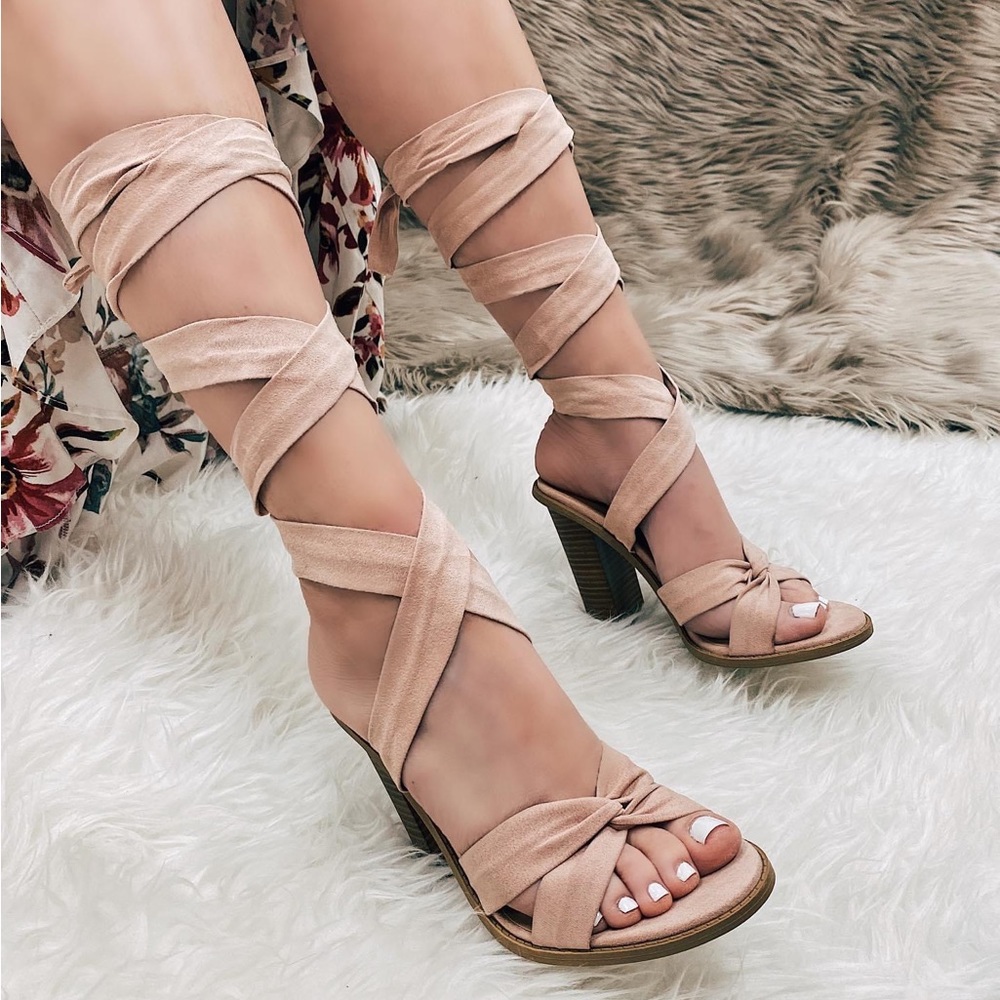 Wild Diva Lounge Peyton Ankle Wrap Heels